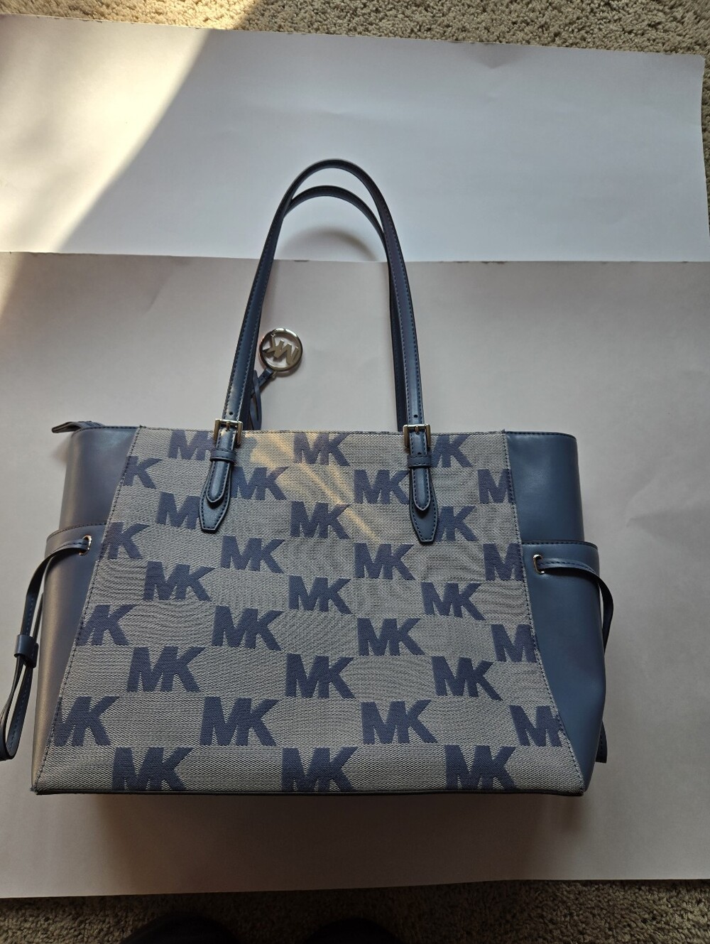 Michael Kors Blue  Canvas Tote - Picture 3 of 13